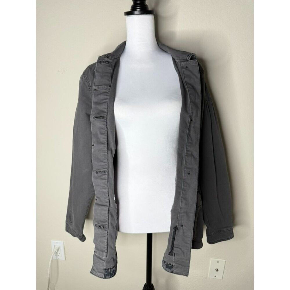 Y2K Anthropologie Unisex Jacket Utility Outdoors Button Denim Oversize Boho Med - Picture 4 of 16